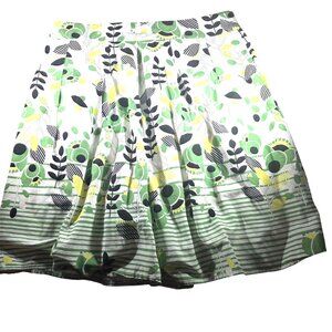 Floral A-Line Skirt XL Cotton Lined Back Zipper boho fairy cottage Elementz